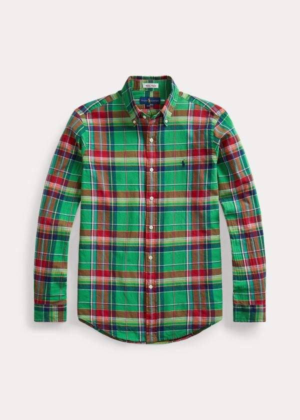 Men's Polo Ralph Lauren Classic Fit Madras Shirts | 483025LJZ